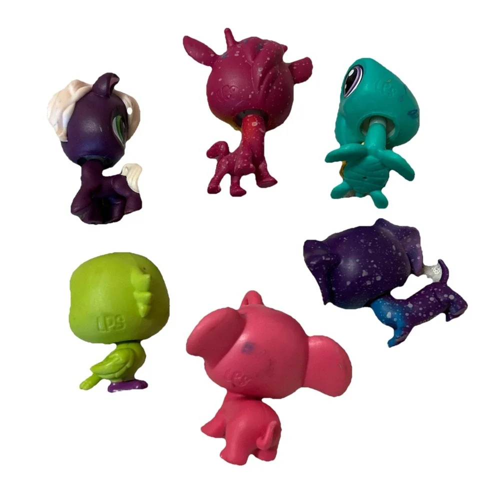 Littlest Pet Shop LPS‎ Lot Of Six Bird Elephant Dog Turtle Giraffe Horse
